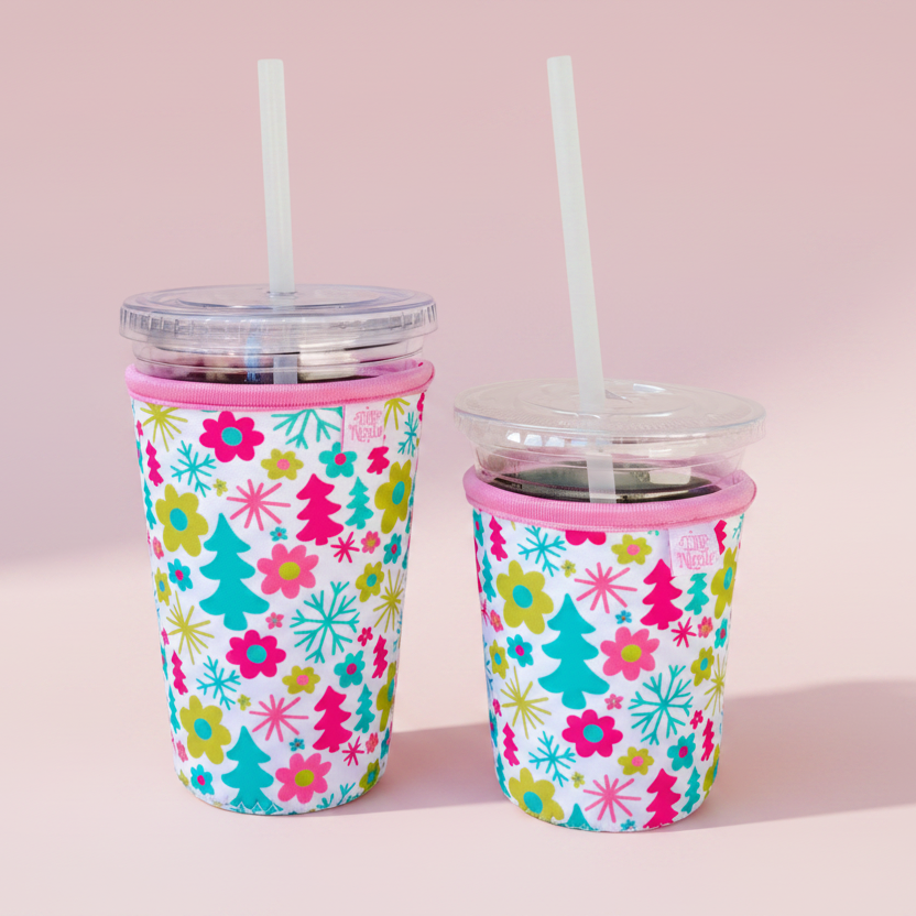 Coffee Cup Cover - 1960s Christmas - Iced Drink Sleeve