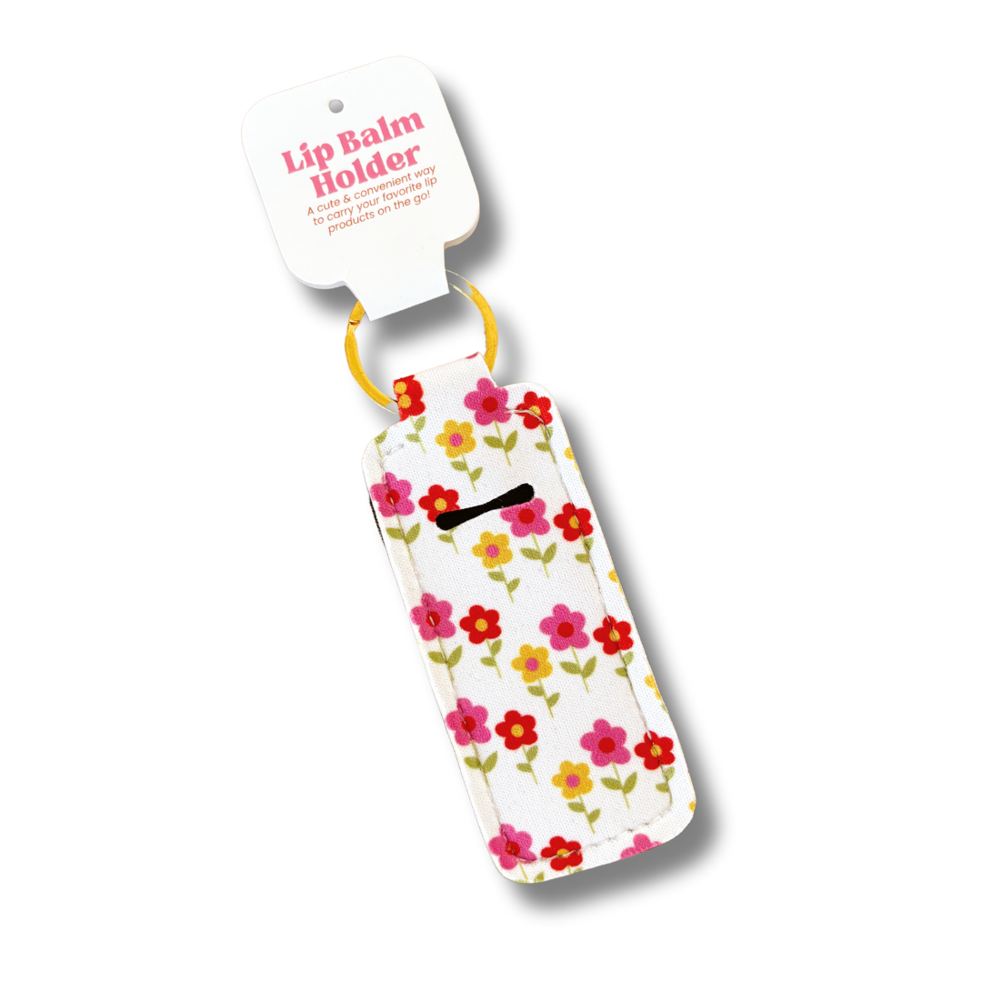Lip Balm Keychain Holder - Mod Floral