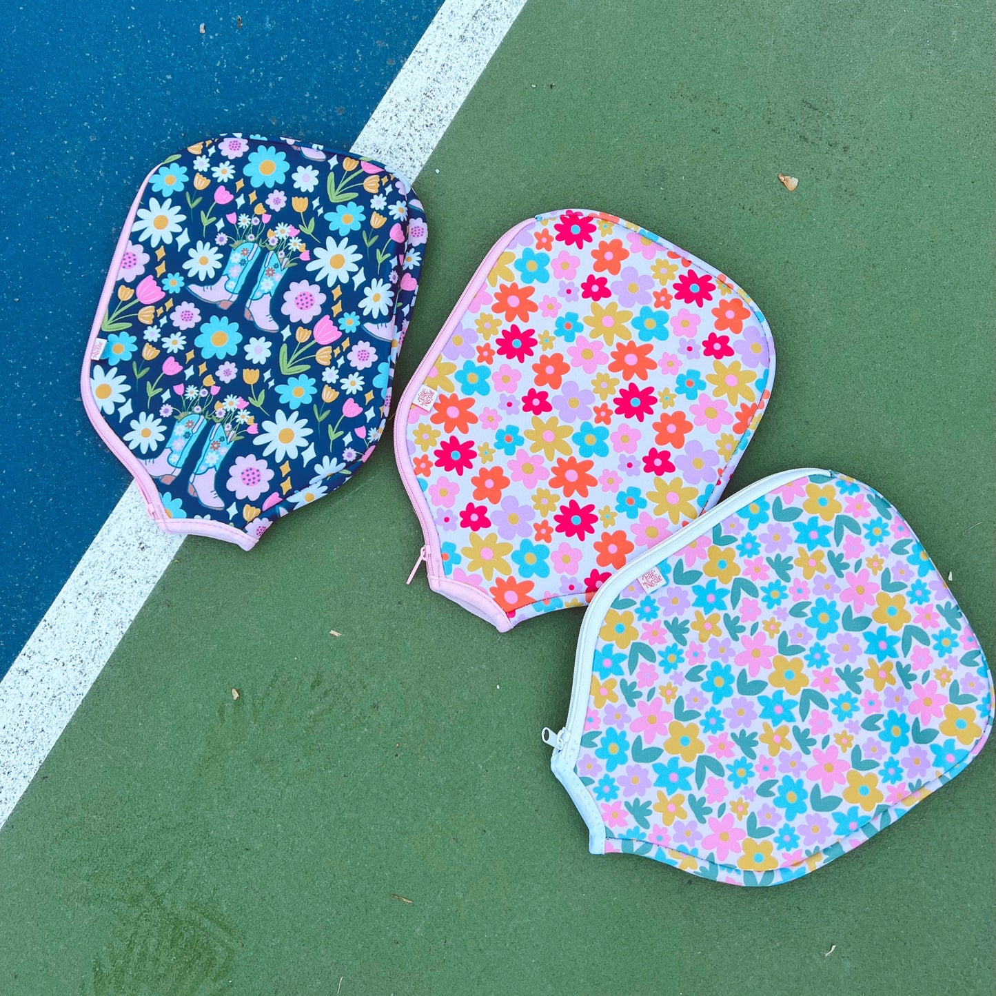 Neoprene Pickleball Paddle Case - Sage Bloom