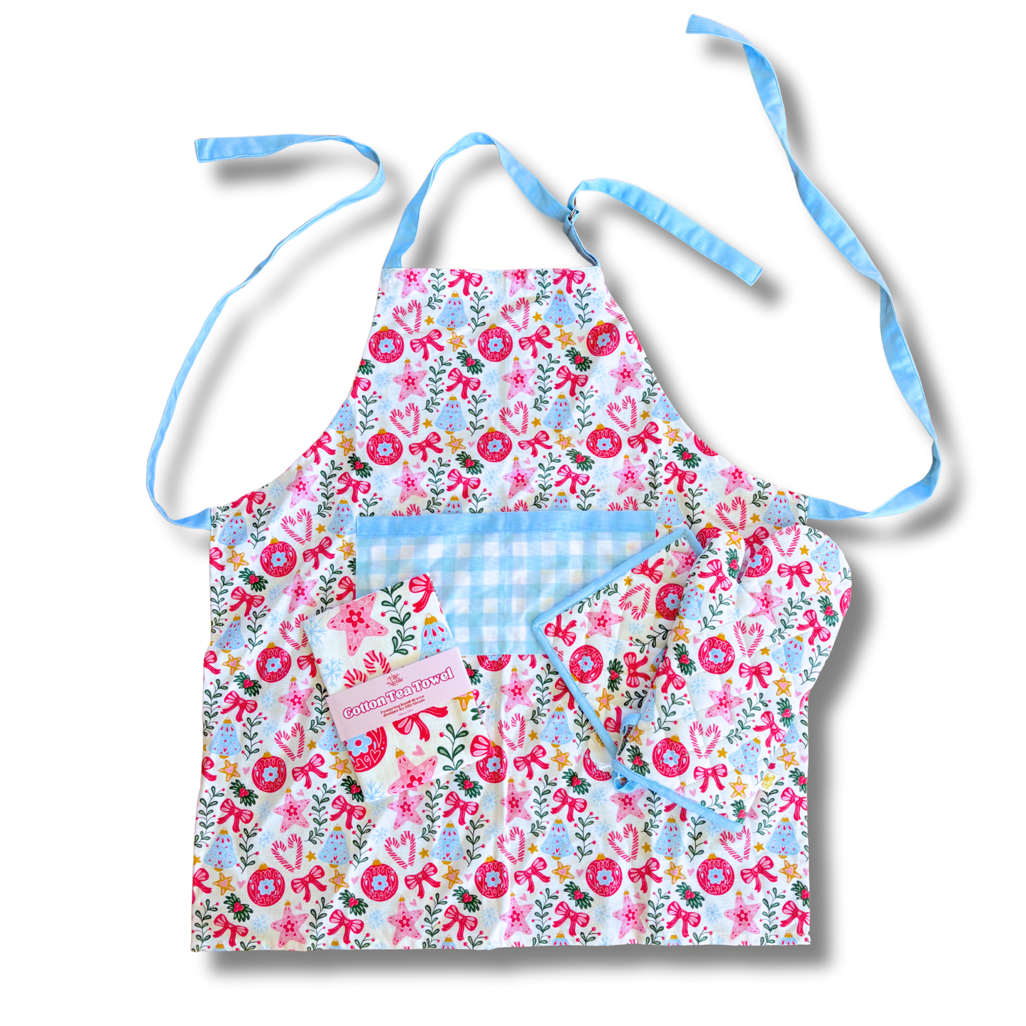 100% Cotton Apron - Vintage Christmas