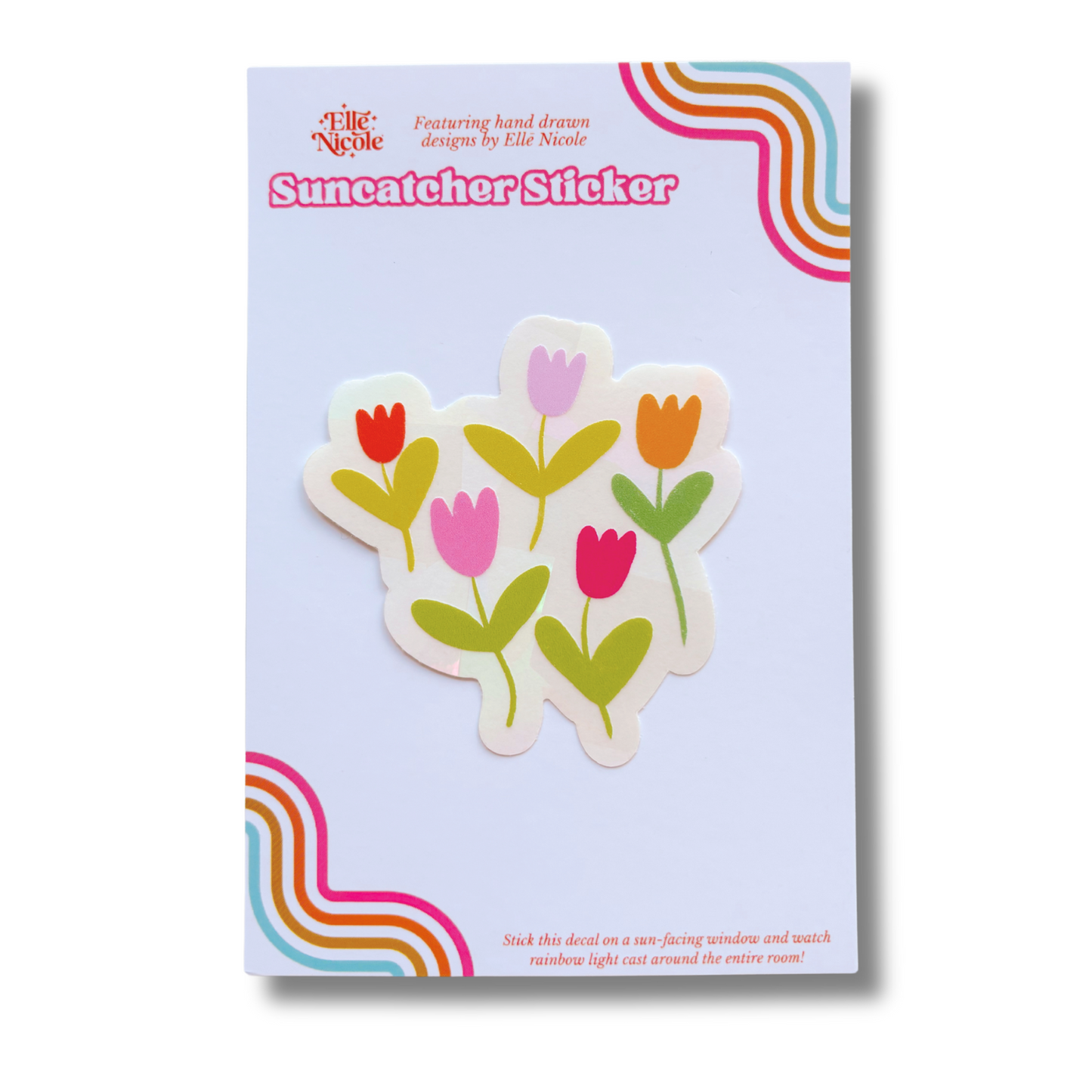 Suncatcher Sticker - Tulips