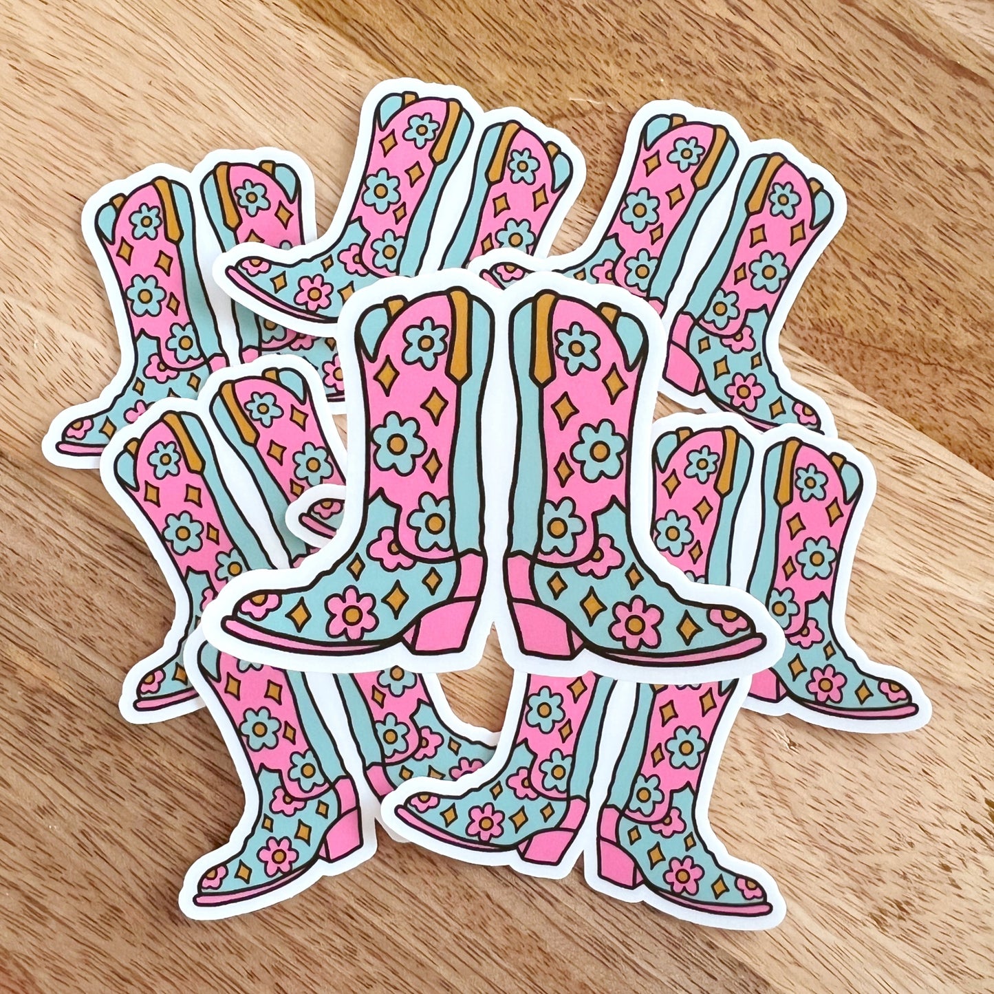 Sparkle Cowgirl Boots Sticker