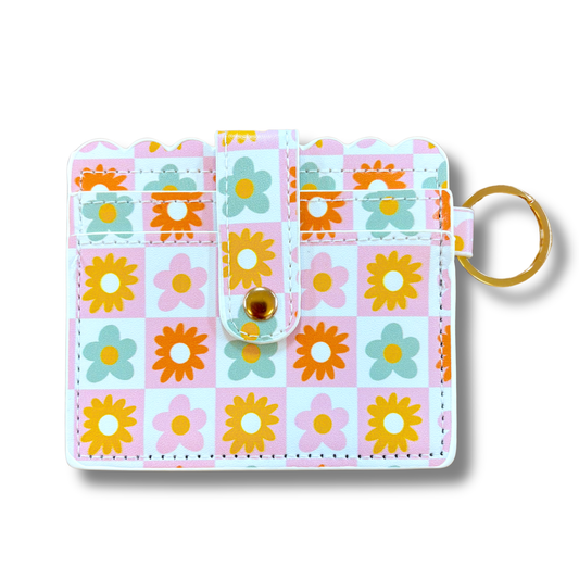 Wallet - Checkered Floral