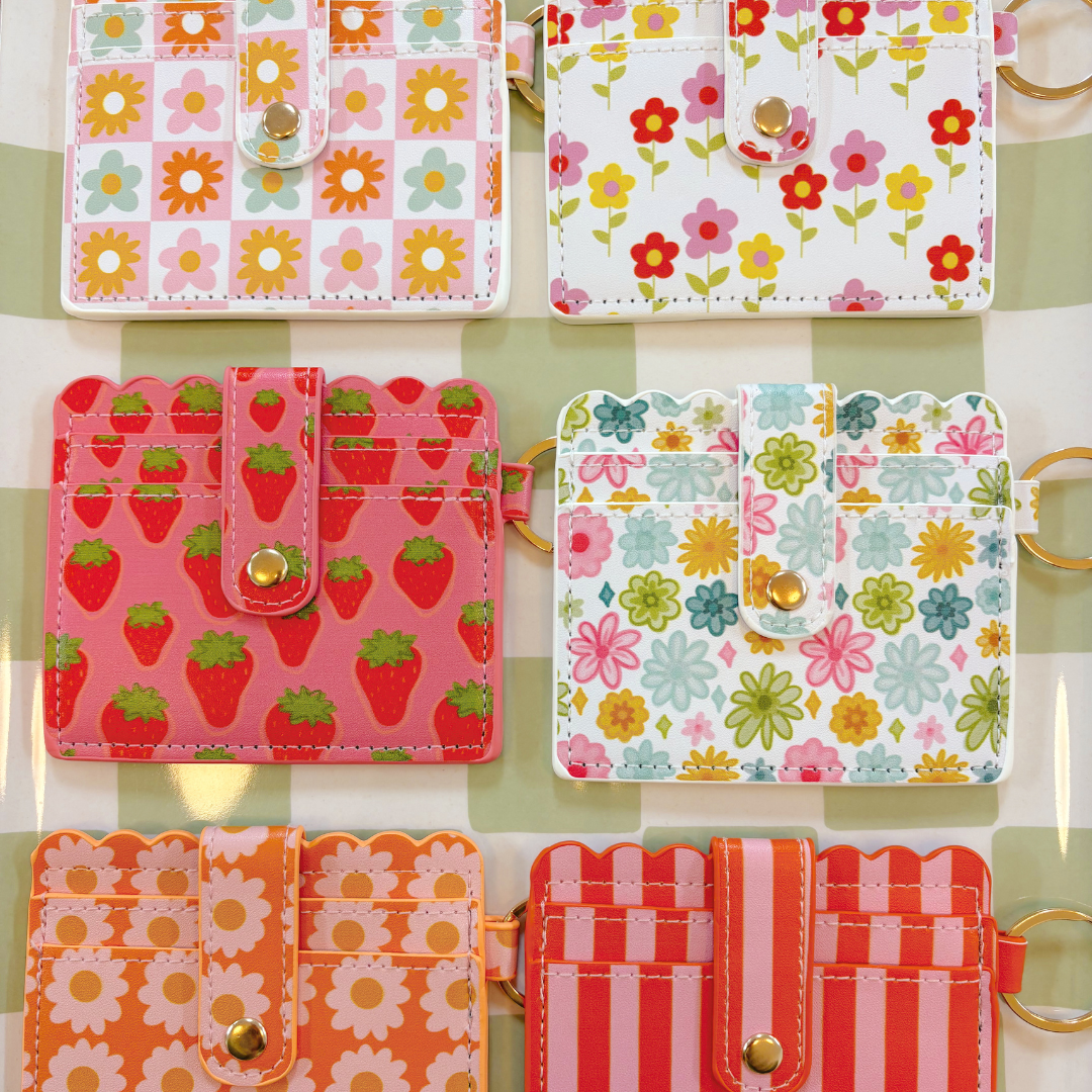 Keychain Wallet - Strawberry Fields