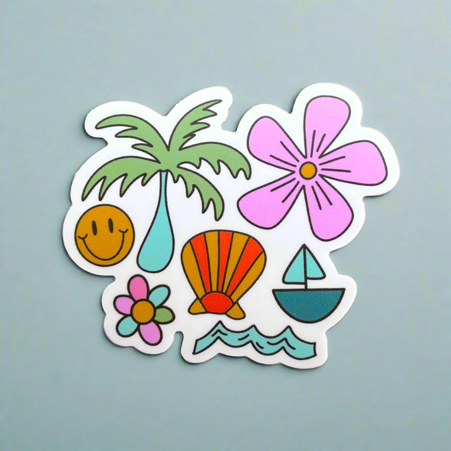 Beach Doodle Sticker