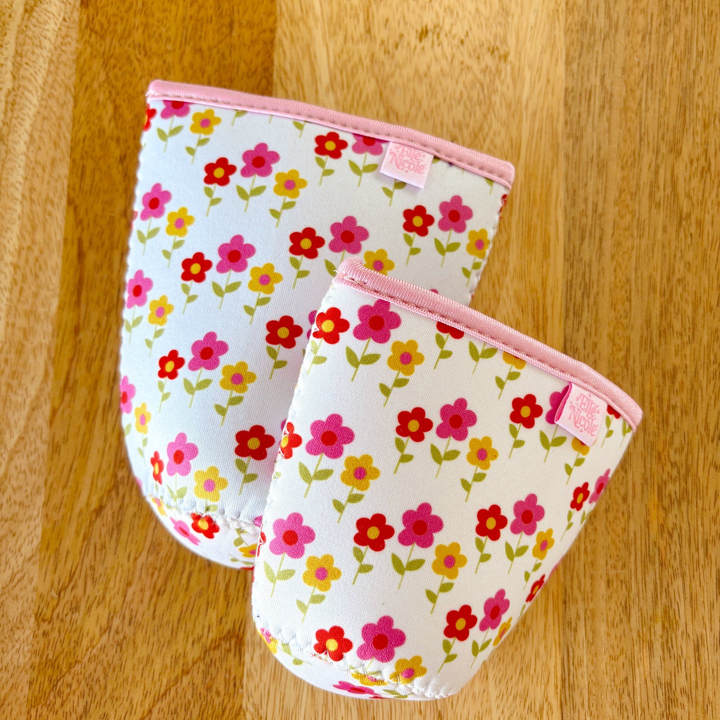 Coffee Cup Cover - Mod Floral - Iced Drink Sleeve