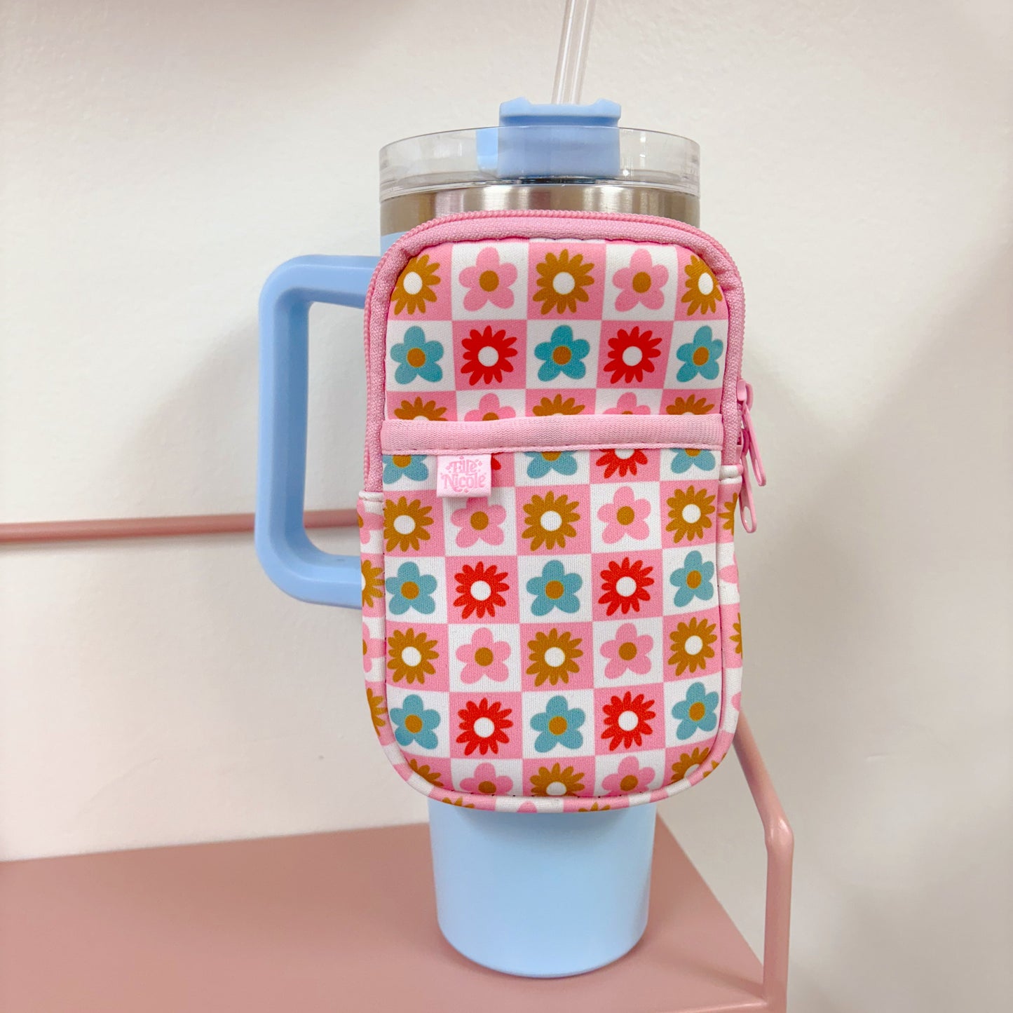 Water Bottle Backpack - Checkered Floral *new & improved*