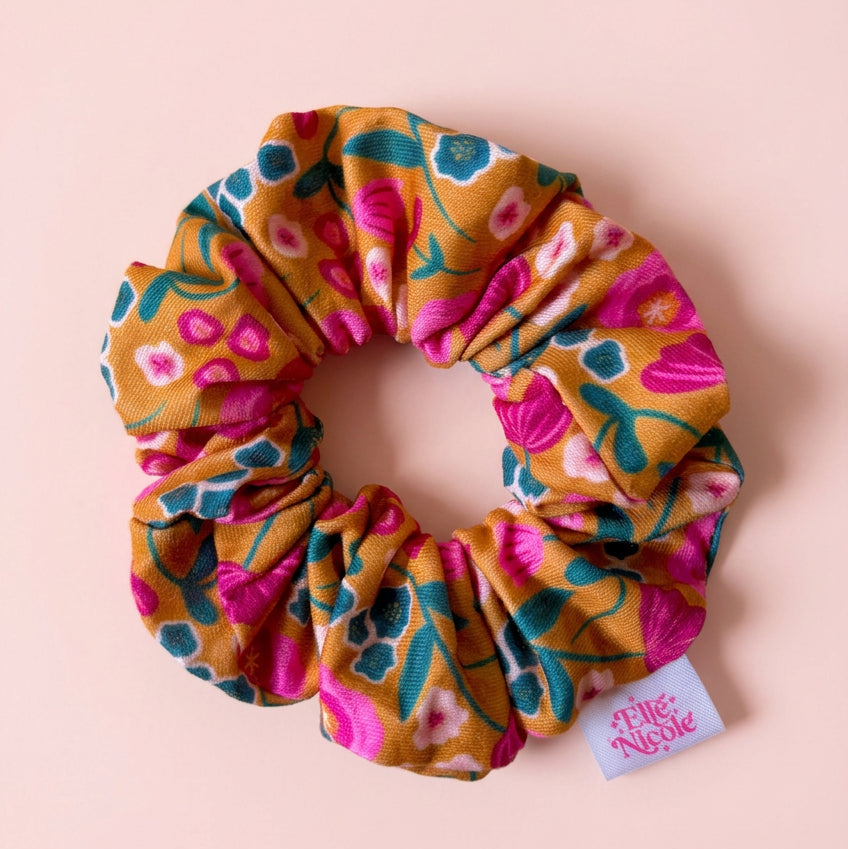 Scrunchie - Mustard Meadow *new & improved extra soft fabric*