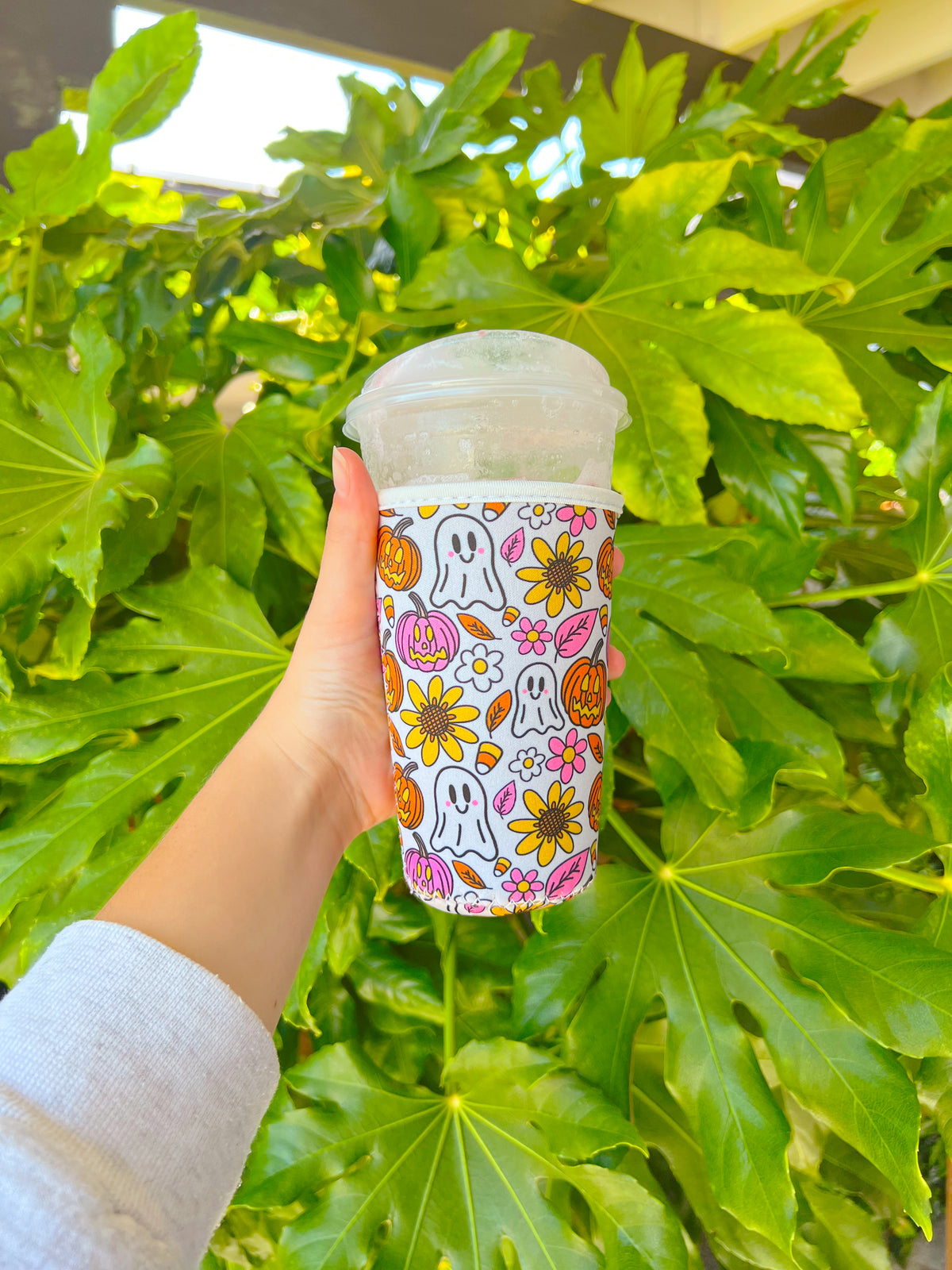 Coffee Cup Cover - Spooky Doodle - Iced Drink Sleeve