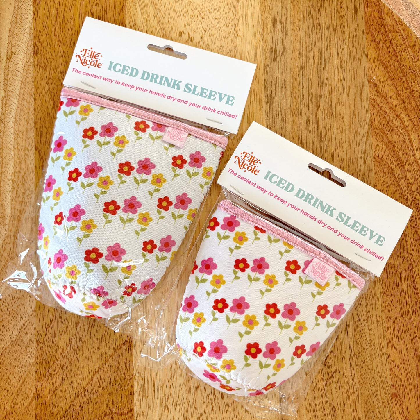 Coffee Cup Cover - Mod Floral - Iced Drink Sleeve