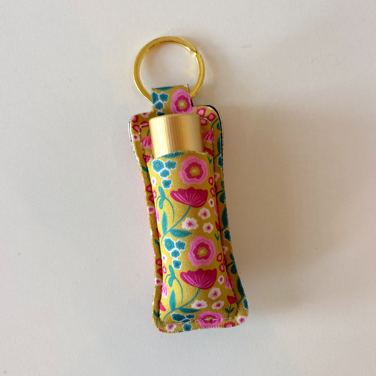 Lip Balm Keychain Holder - Mustard Meadows