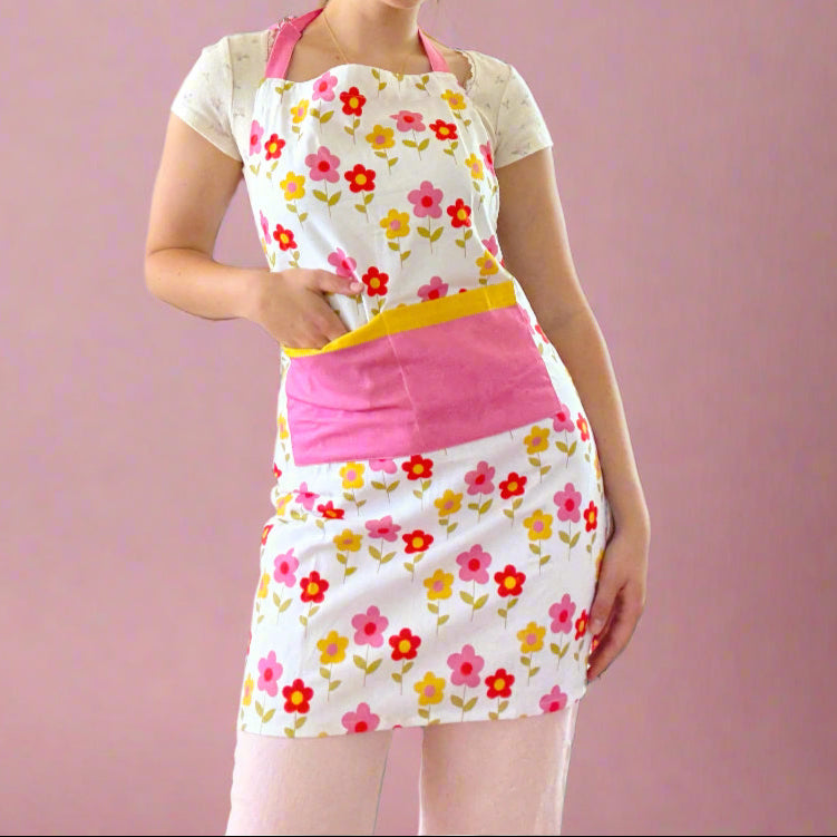 100% Cotton Apron - Mod Floral