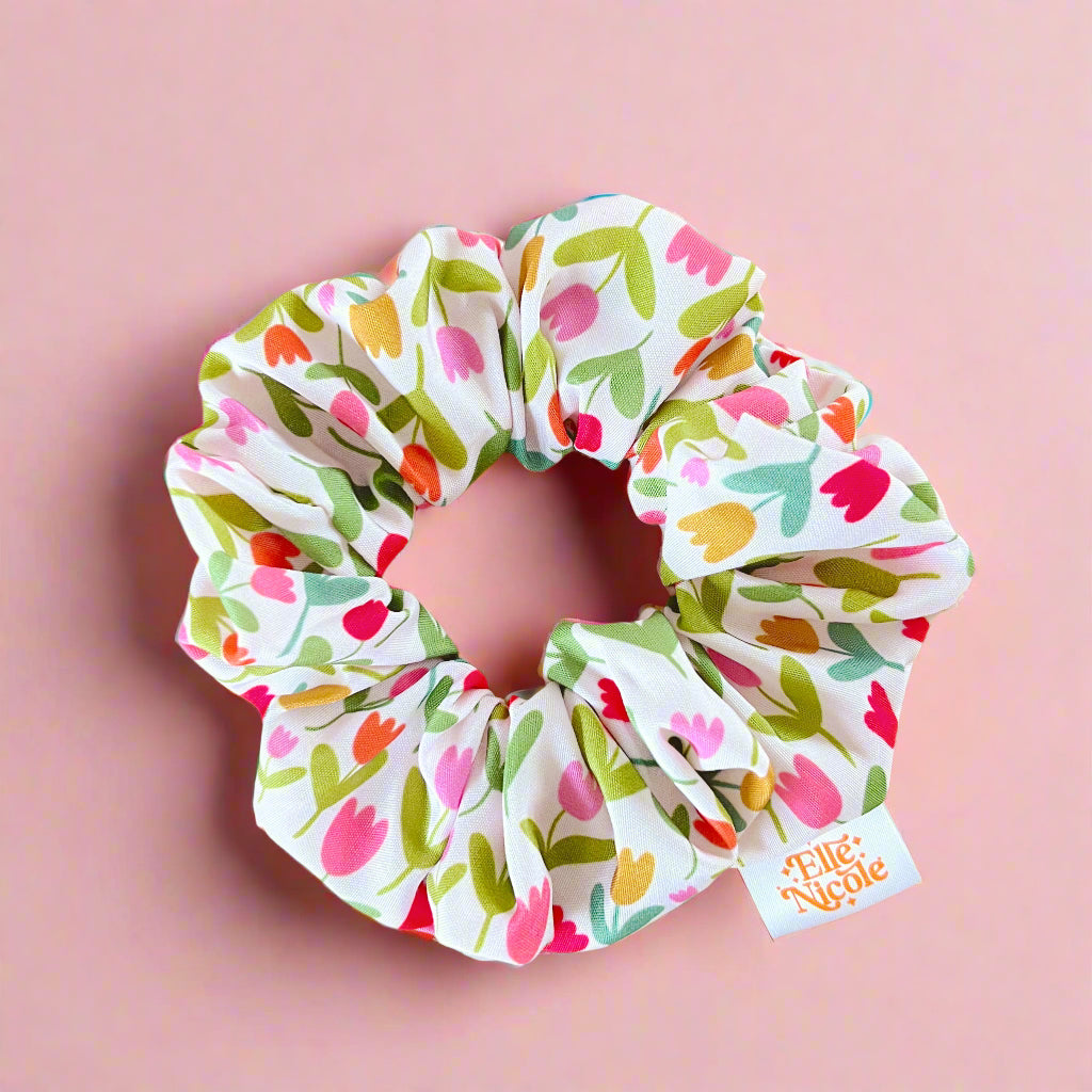 Scrunchie - Tulips *new & improved extra soft fabric*