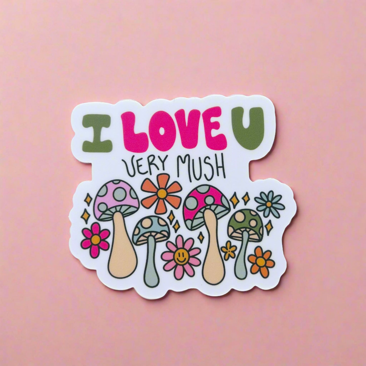 'love u very mush' Sticker
