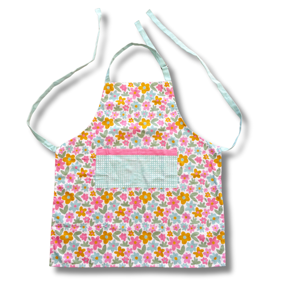 100% Cotton Apron - Sage Bloom