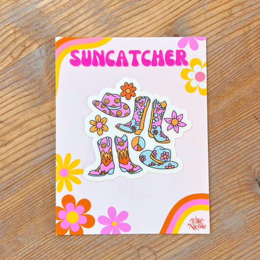 Suncatcher Sticker - Cutie Cowgirl