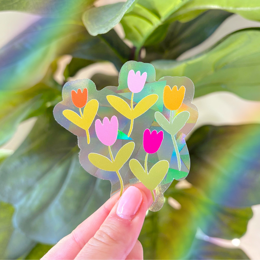 Suncatcher Sticker - Tulips