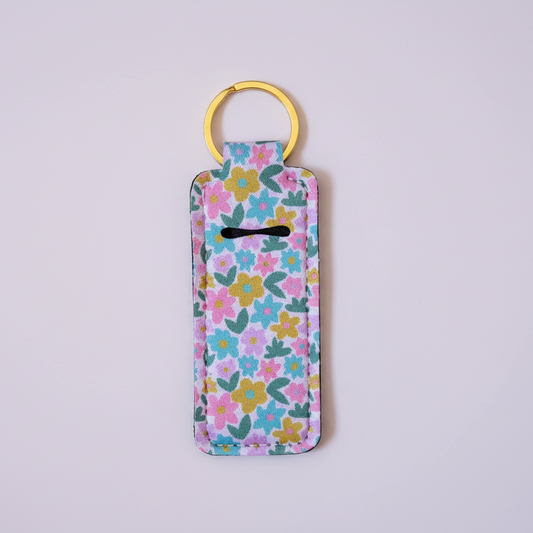 Lip Balm Keychain Holder - Sage Bloom