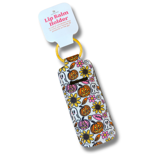 Lip Balm Keychain Holder - Spooky Doodle