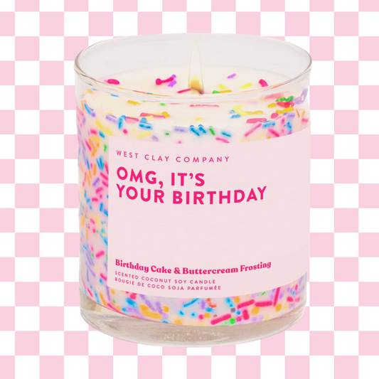 'OMG, IT'S YOUR BIRTHDAY' Cake Sprinkle Candle