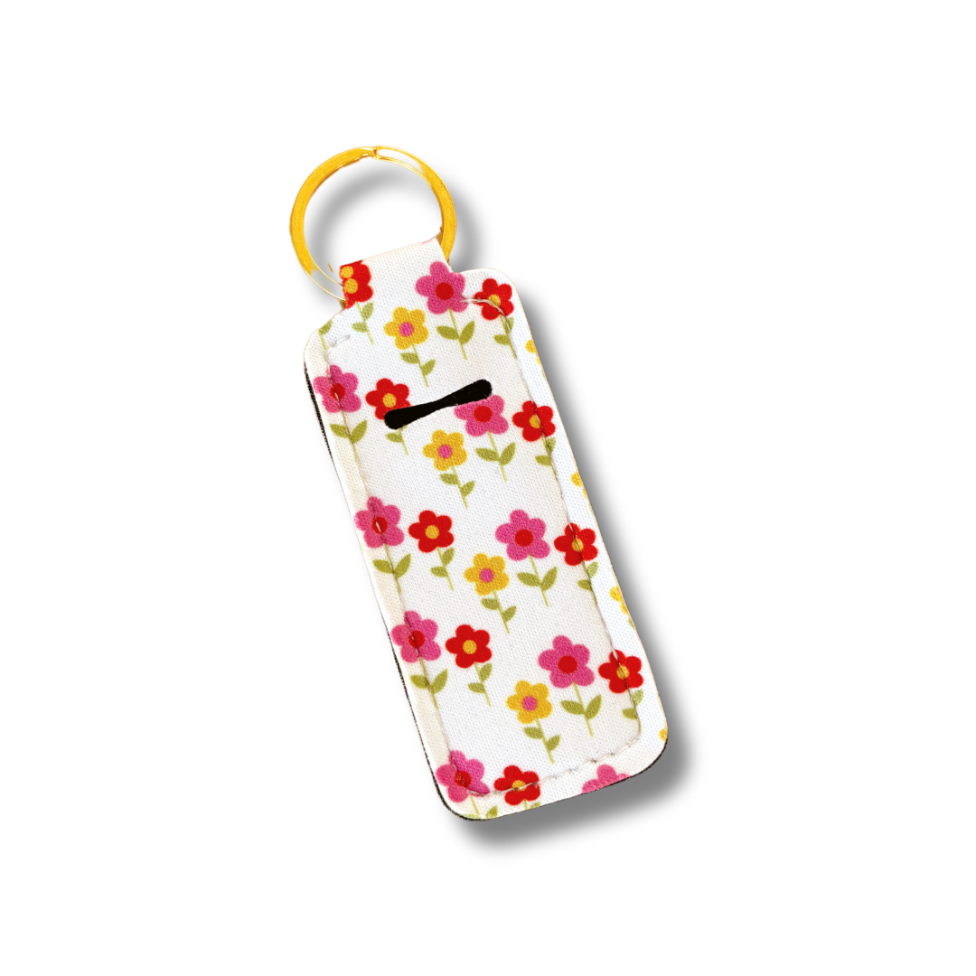 Lip Balm Keychain Holder - Mod Floral