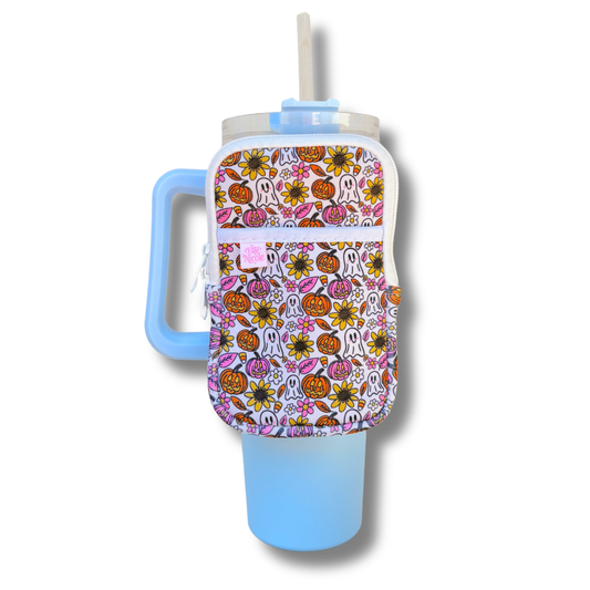 Water Bottle Backpack - Spooky Doodle