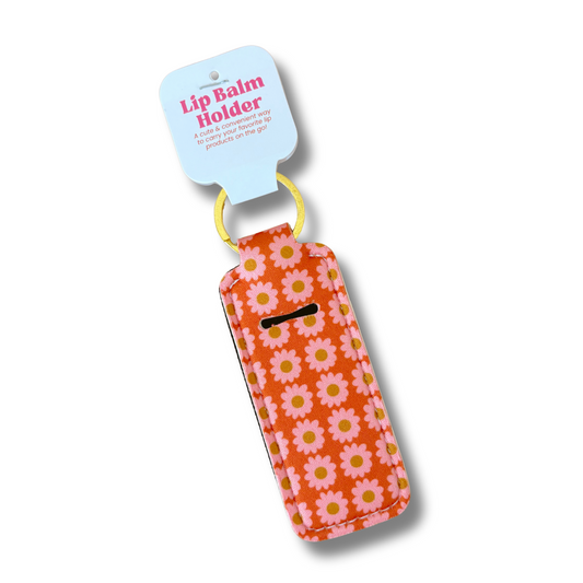 Lip Balm Keychain Holder - Boho Daisy