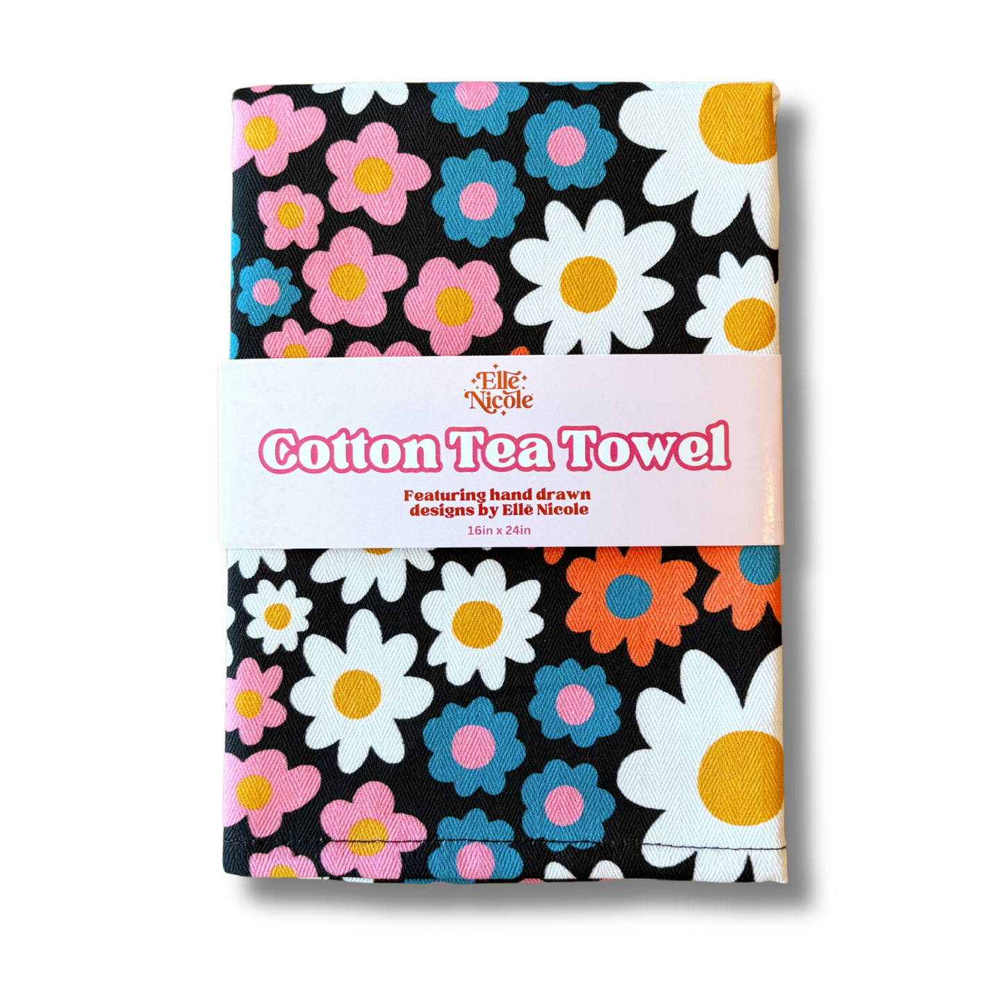 Cotton Tea Towel - Darling Daisy *new and improved*