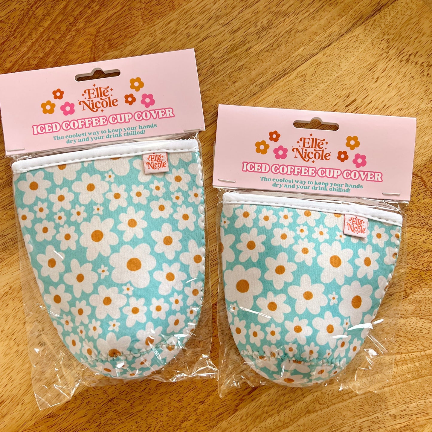 Coffee Cup Cover - Blue Daisy