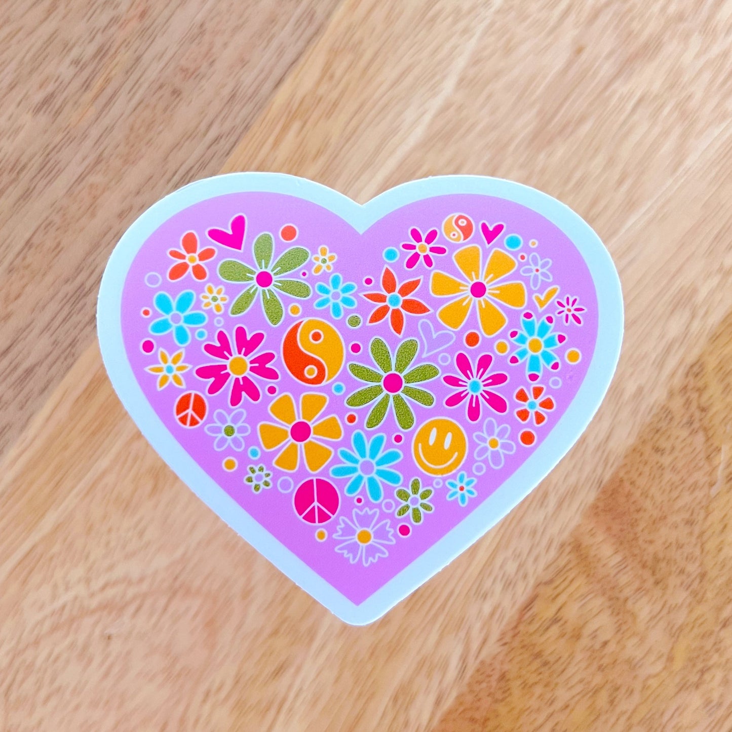 Garden Heart Doodle Sticker