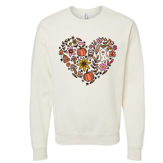 Fall Doodle Sweatshirt - Cream - Pre-order (Copy)