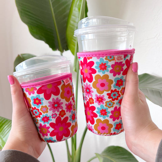 Coffee Cup Cover - Groovy Florals