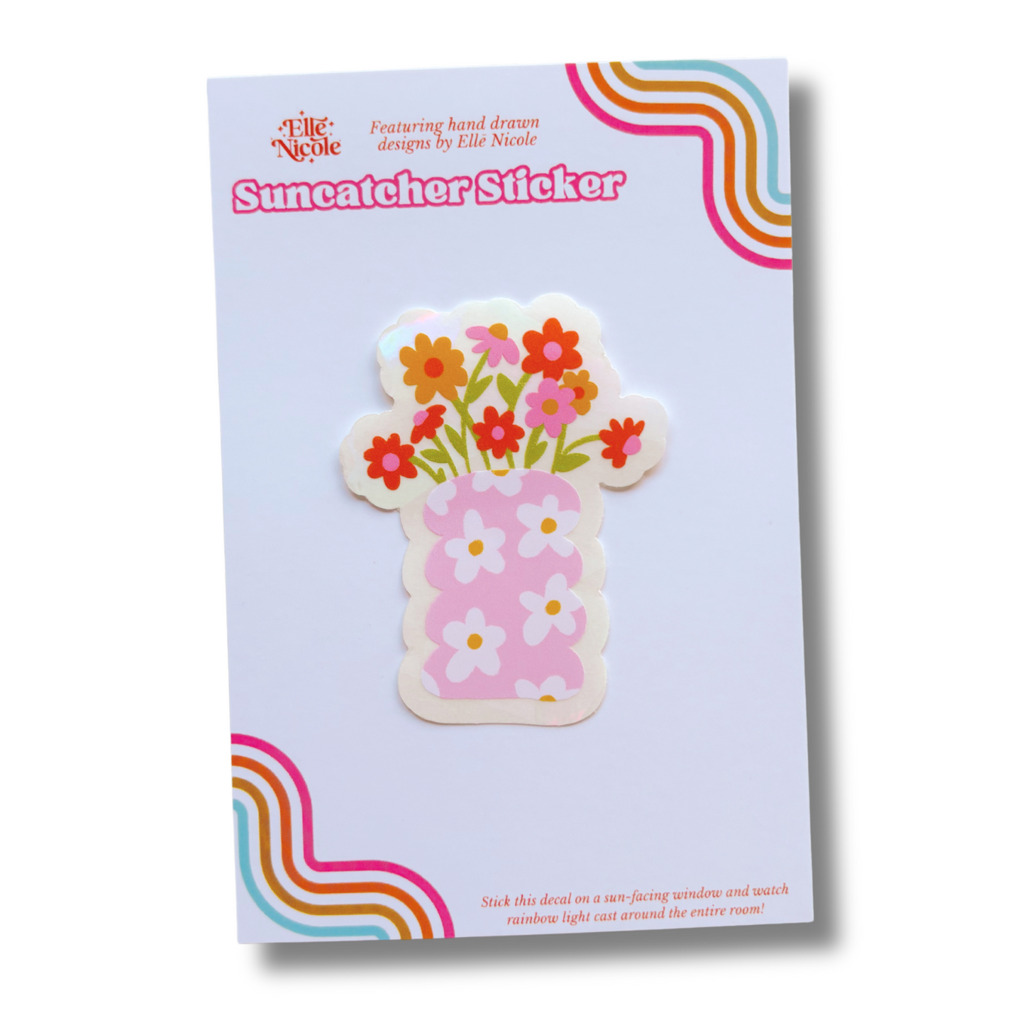 Suncatcher Sticker - Flower Vase