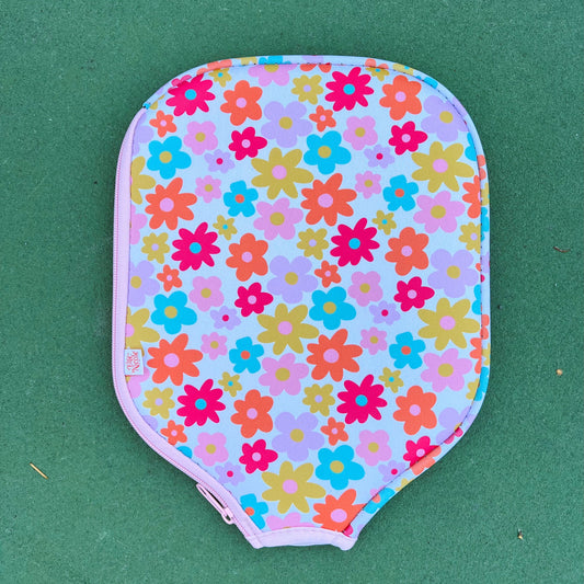 Neoprene Pickleball Paddle Case - Retro Floral