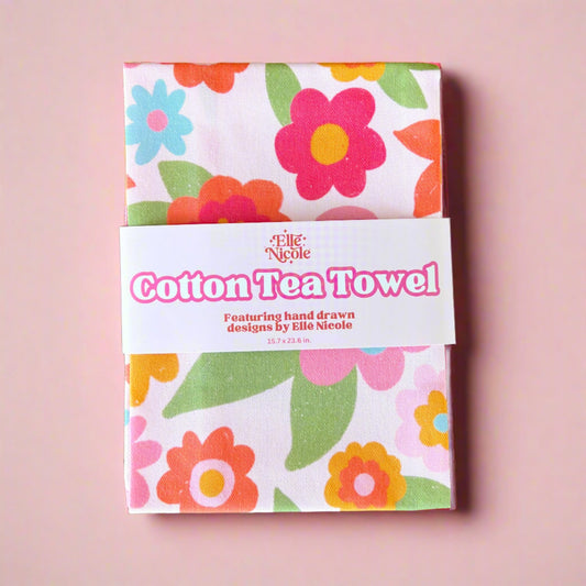 Cotton Tea Towel - Garden Party