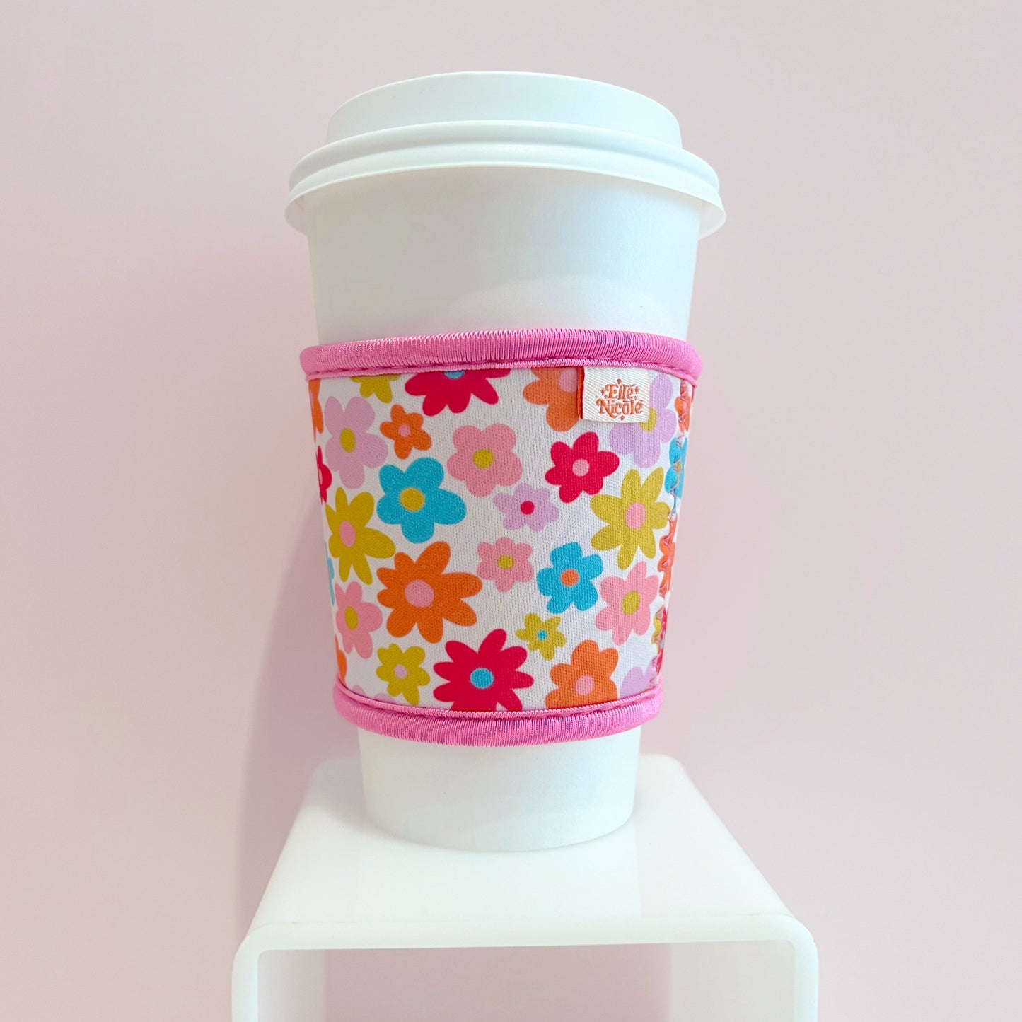 Hot Coffee Cup Sleeve - Retro Florals