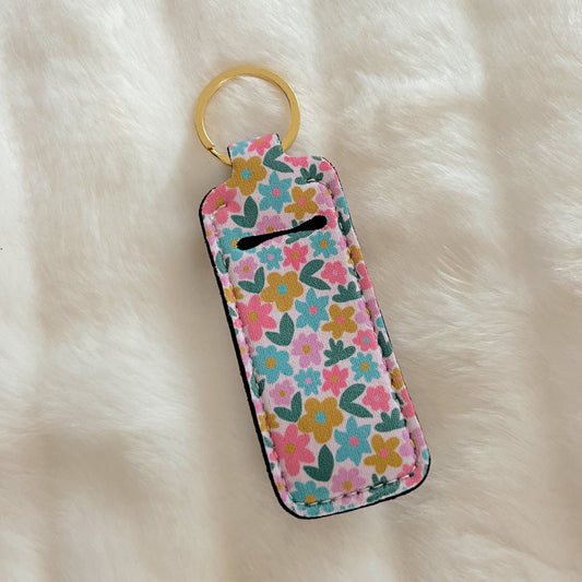 Lip Balm Keychain Holder - Sage Bloom