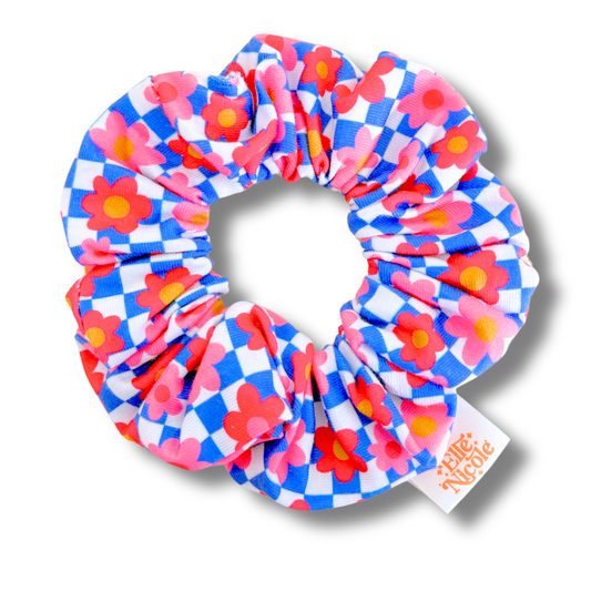 Scrunchie - Retro Bold Check *new & improved extra soft fabric*