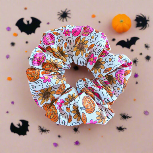 Scrunchie - Spooky Doodle *new & improved extra soft fabric*