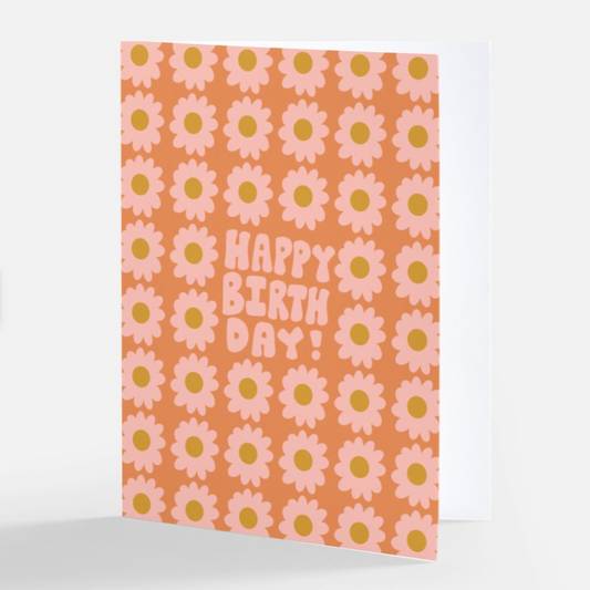 Greeting Card - Boho Floral Happy Birthday