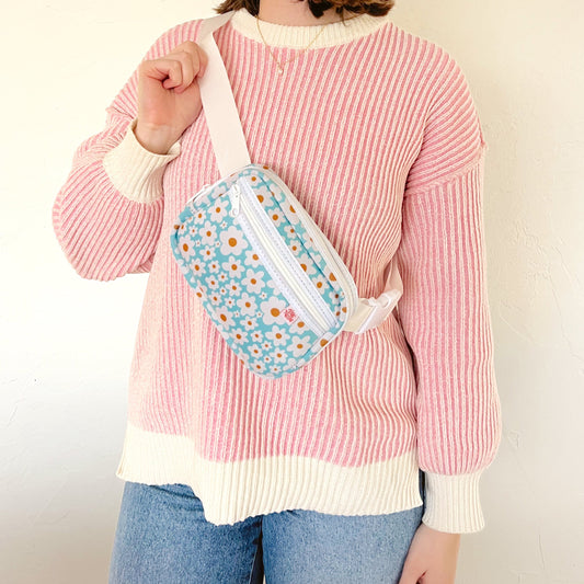 Crossbody Bag - Blue Daisy