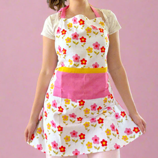 100% Cotton Apron - Mod Floral