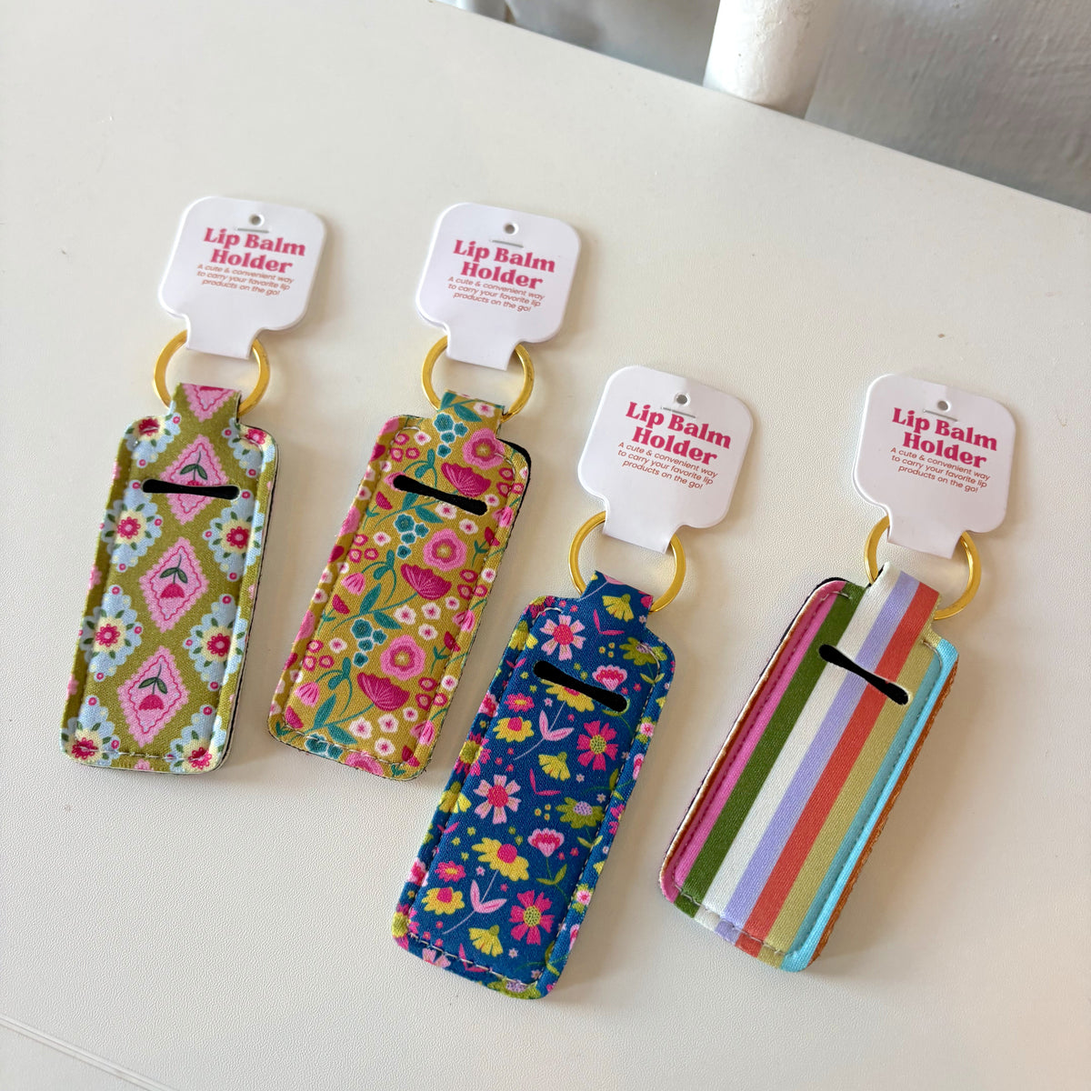 Lip Balm Keychain Holder - Mustard Meadows