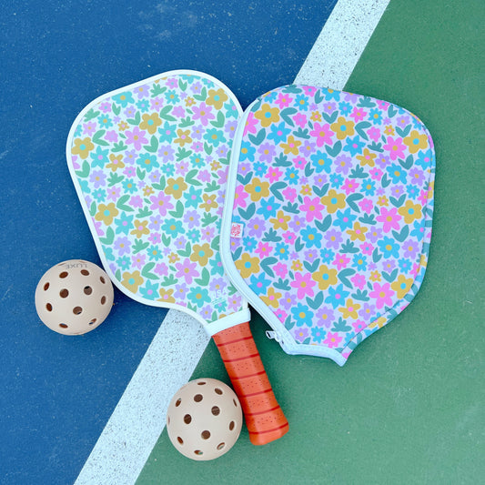 Neoprene Pickleball Paddle Case - Sage Bloom