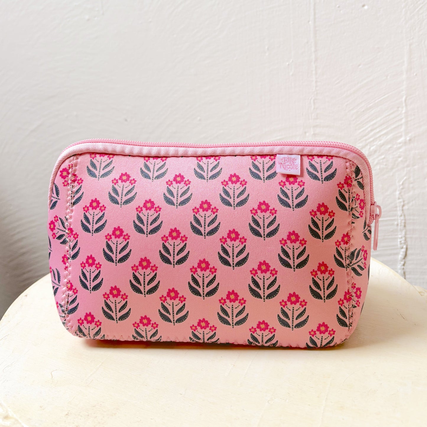 Cosmetic Bag - Whimsy Floral Block Print