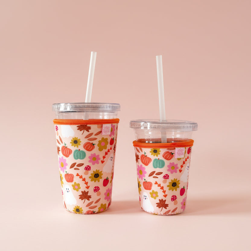 Coffee Cup Cover - Cozy Fall - Iced Drink Sleeve