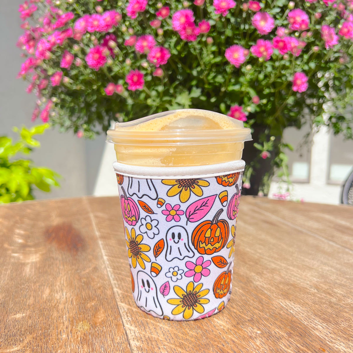 Coffee Cup Cover - Spooky Doodle - Iced Drink Sleeve