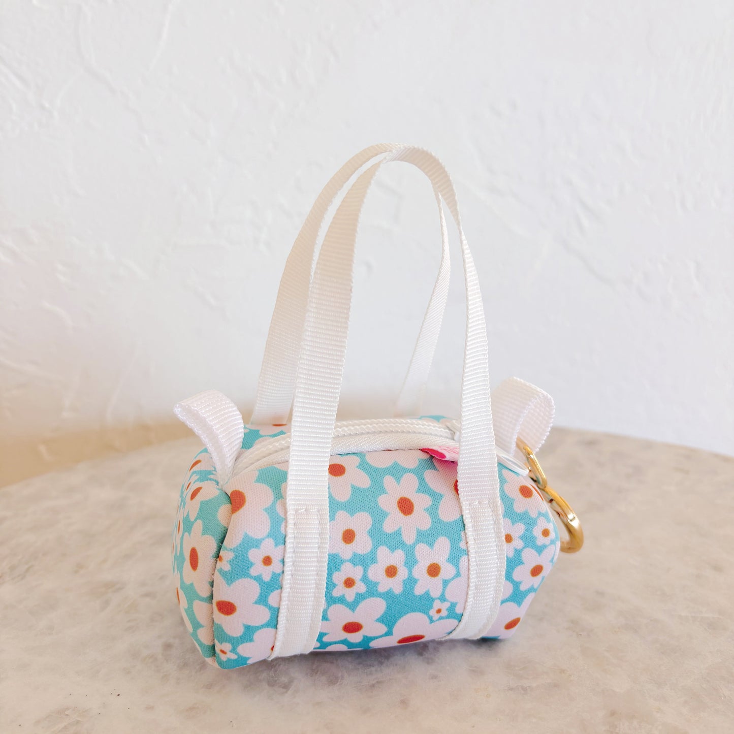 Bag Charm - Mini Purse Keychain - Blue Daisy