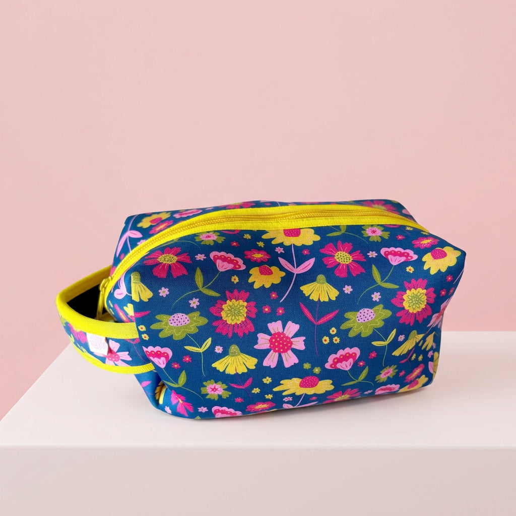 Cosmetic Bag - Midnight Summer Blooms