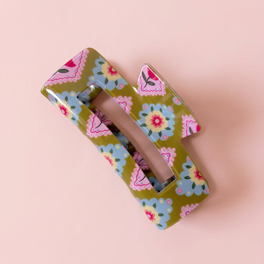 Hair Claw Clip - Argyle Floral